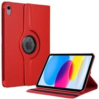 Protective Case - BOOLING - for iPad A16 (11  ) - 360° Rotating Case - Red - Synthetic Leather raudona