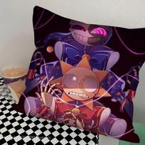 Sundrop And Moondrop Fnaf Pillow Case Square Pillow Bedroom Sofa Leisure Comfort Cushion Car Living Room Home Decoration 16x16Inch brown