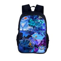 Huntrix Kpop Spausdinimo Kuprinė, 16 colių Stiliaus, Pradinių ir Vidurinių Mokyklų Mokiniams (Raganaitės merginų grupė) 16 inch schoolbag blue