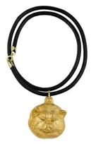 Akita, Akita Inu - necklace with a dog in a gift box, gold-plated pendant for a dog lover, striking jewelry by Art-Dog black