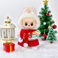 Hot Suitable ideal for labubu 1 2 and 3 generation doll clothes blind box dolls Christmas dressing kit Christmas and Latest Year black