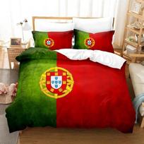 3D Spausdintas Portugalijos Vėliavos Patalynės Komplektas Viengulis Karalienės Karaliaus Dydis Antklodės Užvalkalas Pagalvės Užvalkalas Berniukams Mergaitėms Suaugusiems Namams 70x133cm 2pcs red