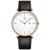BEN NEVIS Men's Stylish Slim Casual Watch Date Display Waterproof Analog Quartz Leather Band White Black