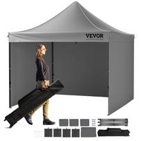 VEVOR Pop Up Canopy Tent Outdoor Gazebo Tent 304.8 x 304.8 cm with Sidewalls Dark Gray