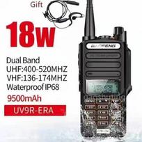 BAOFENG UV9R-ERA 18W Waterproof Marine VHF Radio UV-5R Long Range Walkie Talkie for Outdoor & Road Trip UK Plug
