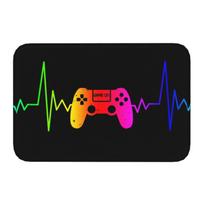 Retro Video Game Controller Front Door Mat Anti-Slip Indoor Quick Dry Gamer Gift Doormat Living Room Entrance Rug Carpet 40cmx60cm red