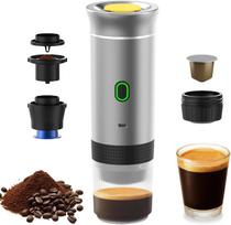 Cordless electric coffee machine , cold brew and heating functions. pilka spalva