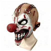 Halloween Clown Latex Mask Red Color Nose Cosplay Party Haunted Houses Props Safe Horror Mask Headgear for Parties Use 1 black