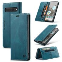 for Google Pixel 7 6 Pro Wallet Case, RFID Blocking Card Slot Stand Phone Case PU Leather Magnetic Flip Cover for Pixel 6 Pro f Google Pixel 7 Pro mėlyna