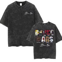 Bruno Mars The Romantic 2026 Album Cover T-shirts Men's Women Fashion Vintage Washed T Shirt Hip Hop Cotton Short Sleeve T-shirt L black
