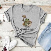 We Thrift At Dawn T-Shirt Funny Frog Meme Thrifting Tee Thrift Lover Tshirt Women Short Sleeve T-shirts Vintage Casual Tops XXXL pilka
