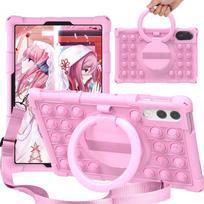Kids Case for Xiaomi Redmi Pad 2 11 inch 2025 Stand Silicone Bubble Tablet Cover for Redmi Pad2 11 with Shoulder Strap & Pen Redmi Pad2 11inch pink