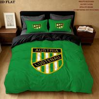 Sc Austria Lustenau Pattern Bedding uilt Set uilt Cover Pillowcase Home Decoration Birthday Gift (1 * duvet cover + 2 * pillowcase without core) 135x200cm black