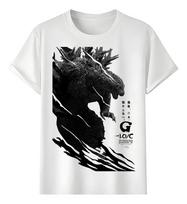Tshirt Muscle Freaks Godzilla Monster Style Japanese Cinema S balta