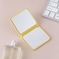 Mini Hand-Held Mirror Compact Pocket Mirror Wear-Resistant Make-Up Mirror  Women geltona