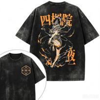 Bleach Yoruichi Shihoin Vintage Washed Graphic T‑Shirt Men Women Anime Art Print Short Sleeve Tee Unisex Manga Streetwear Tops 3XL black