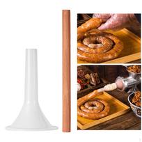 Sausage Stuffer Tube Making Accessory for Camping Picnics Restaurant 16cmx10.5cm black