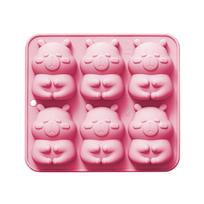 6 Cavity Capybara Chocolate Baking Mould Food Grade Silicone Mousse Cake Mold for Family Gatherings and Celebration rožinė