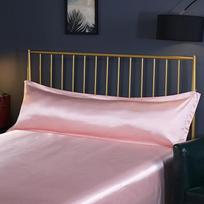 Vienos spalvos šilkinė pagalvės užvalkalas - Lygus ledo šilkas, ilgas užvalkalas 1,2 m / 1,5 m pailgintai pagalvei 48cm x 120cm pillowcase only white
