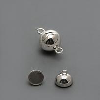 S925 sterlingas sidabro magnetinis užsegimas perlų apyrankei/karoliams pasidaryk pats 6mm balto aukso spalvos