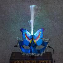 LED Light-Up Fiber Optic Butterfly Venetian Princess Mask Costume Prop auksas