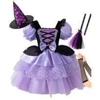 Nauja Mergaitės Suknelė Vampyro Pūsta Suknelė Mergaitėms Vaikams Tinklelio Princesės Suknelė Violetinė Šaunūs Drabužiai Lolita Karnavalo Šventės Kostiumas 100cm black