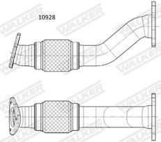 WALKER 10928 Išleidimo kolektorius