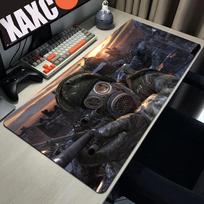 Metro 2033 Mouse Pad Cartoon Lockedge Large Gaming Pad Computer Gamer Keyboard Mouse Mat Desk Mousepad for PC Desk Pad 30cmx60cm(11.8x23.6inch) gray