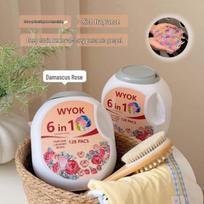 WYOK 6-in-1 Scented Laundry Pods: Softens, Protects, Deep Cleans Stains & Oils, with Rich Fragrance. 10g white