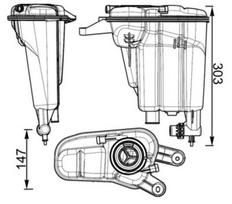 MAHLE CRT 95 000S Išsiplėtimo bakelis, aušinimo skystis