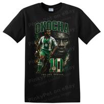 Jay Jay Okocha Soccer T Shirt Nigeria National Team Graphic Tee M black