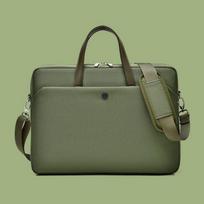 Laptop Bag For Macbook Air Pro 13 16 Case Xiaomi Lenovo Dell HP 13.3 14 15.6 17.3 Inch Notebook Case Shoulder Briefcases For 15-16 Inch žalia