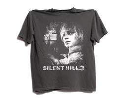 Vintage Silent Hill 3 Graphic Tee, Retro Horror Game Unisex T-Shirt Summer Men's and Women's Loose and Breathable T-shirt Top 120 gray