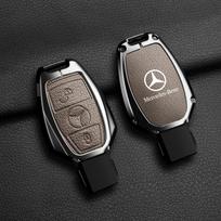 Odinis automobilio rakto dėklas Laikiklis Apsauga Mercedes Benz A B C E klasės GLS GLA GLK GLC CLS CLA AMG W204 W205 W212 W463 W176 gray