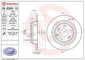 BREMBO 08.B360.10 Stabdžių diskas
