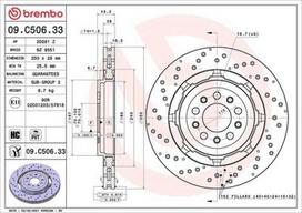 BREMBO 09.C506.33 Stabdžių diskas