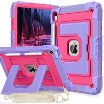 Case for IPad 10 11th A16 for IPad Air 11 10.2 Air 5 Air4 Mini 7 6 Heavy Duty Shockproof with Handle/Bracket/Shoulder Strap Case For Air 11 2024 M2