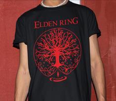Elden Ring Erdtree Shirt, Dark Fantasy Tee, Soulslike Game Tshirt, Soulsbrone Gift L brown