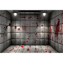 Horror Halloween Scary Blood Splatter Backdrop Red Blood Dripping Ghost Shadow Zombie Vampire Photography Background Studio5 59×39inch/150*100cm gray