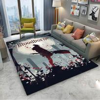 3D B-Bloodborne-S Classic Video Game Cartoon Carpet Rug Art for Room Decor Sofa Halloween Gifts Fans Area Rug Non-slip Floor Mat 40cmx60cm