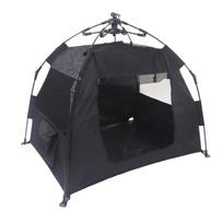 Outdoor Cat Enclosure Portable Pet Playpen Tent Playhouse Automatic Retractable Foldable Outside Habitat Black black