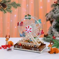 Large Light-up Christmas Ferris Wheel Music Box Ornament