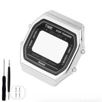 Skirta Casio ABL-100WE/ABL-WEG Metalinis korpusas Bezel modifikavimo rinkinys ABL-100 serija Nerūdijančio plieno laikrodžio korpuso modifikacija Laikrodžio priedai sidabro pilka spalva