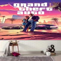 1pc Game Grand Theft Auto Tapestry, Living Room, Bedroom, Office, Party Decor, Ideal Festive Gift 130cmx150cm
