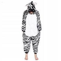 Zebra Onesie Pajamas Tracksuit Costume Kigurumi XL black