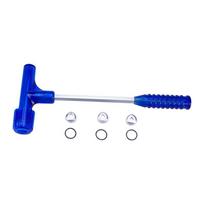 Universal Kinetic Bullet Puller Hammer Set .17 to .50 Caliber with 3 Collets for Safe Ammunition Removal Hunting Tool mėlyna