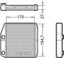 DENSO DRR09101 Šilumokaitis, salono šildymas