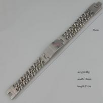 Europos ir Amerikos Retro Dominuojanti Vyriška Apyrankė - Nerūdijančio Plieno Hip Hop Punk Stiliaus Stainless Steel gray