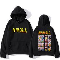 Nenugalimasis Markas Superherojus Dvipusiai spausdinamas džemperis Vyriškas Moteriškas harajuku drabužiai Vilnos ilgomis rankovėmis Anime hip hop gatvės apranga 2XL black