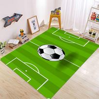 Futbolo lauko rašto kilimas svetainei, miegamajam, vaikų žaidimų zonai, sportinis grindų kilimėlis, neslystantis durų kilimėlis. Tinka namų dekoravimui 40x60cm beige